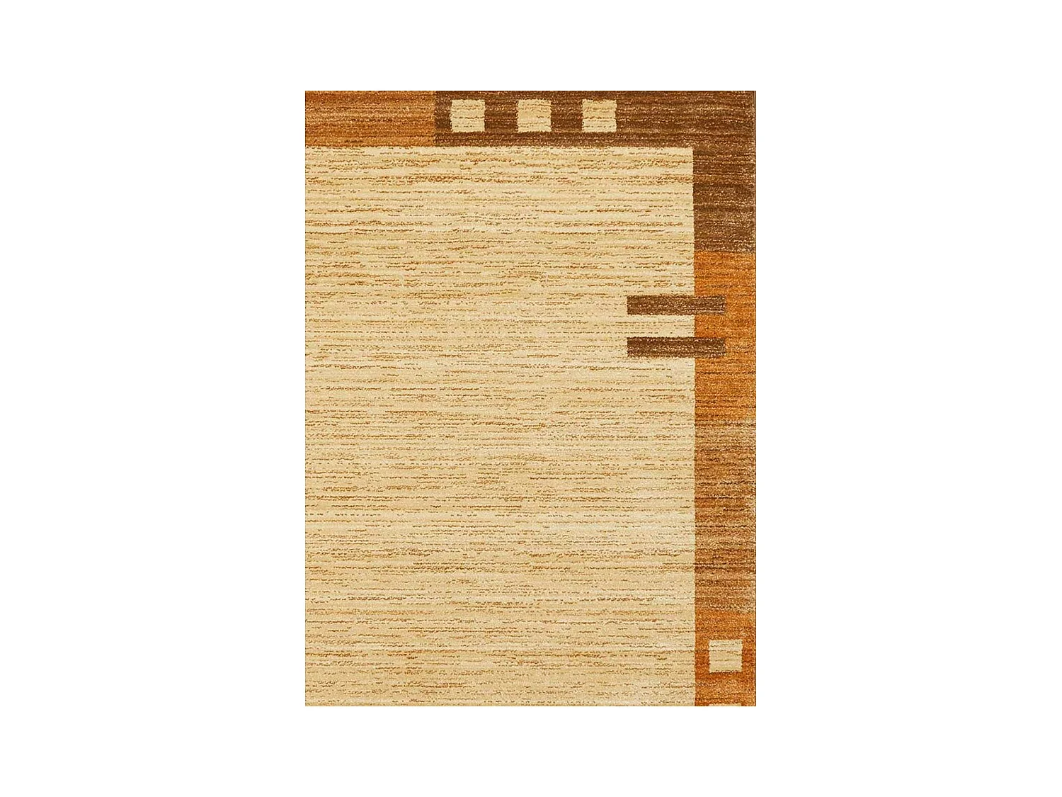 tapis salon 120x180 tissé beige rectangle motif simple CHOBAY 1