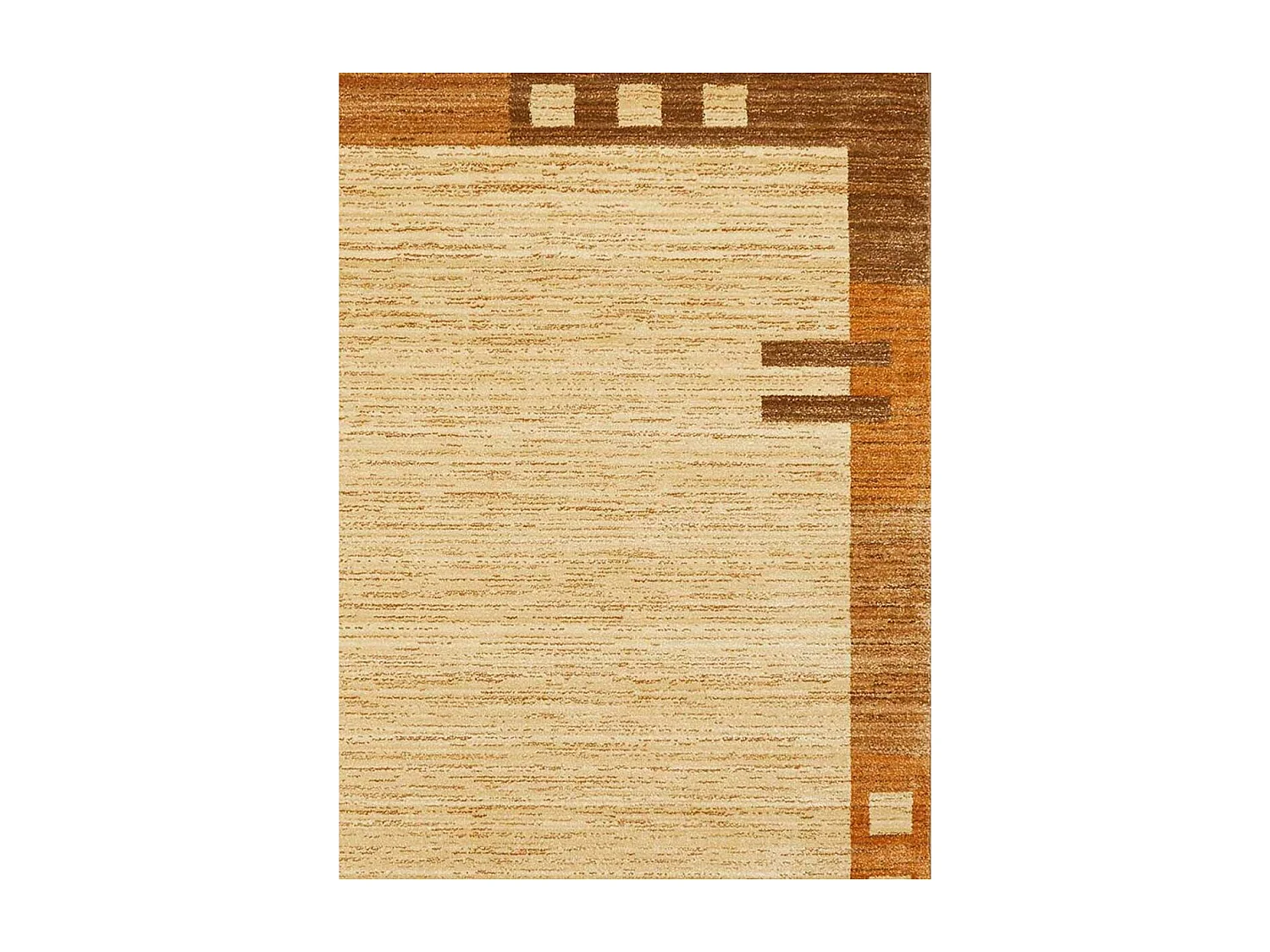 tapis salon 120x180 tissé beige rectangle motif simple CHOBAY 1