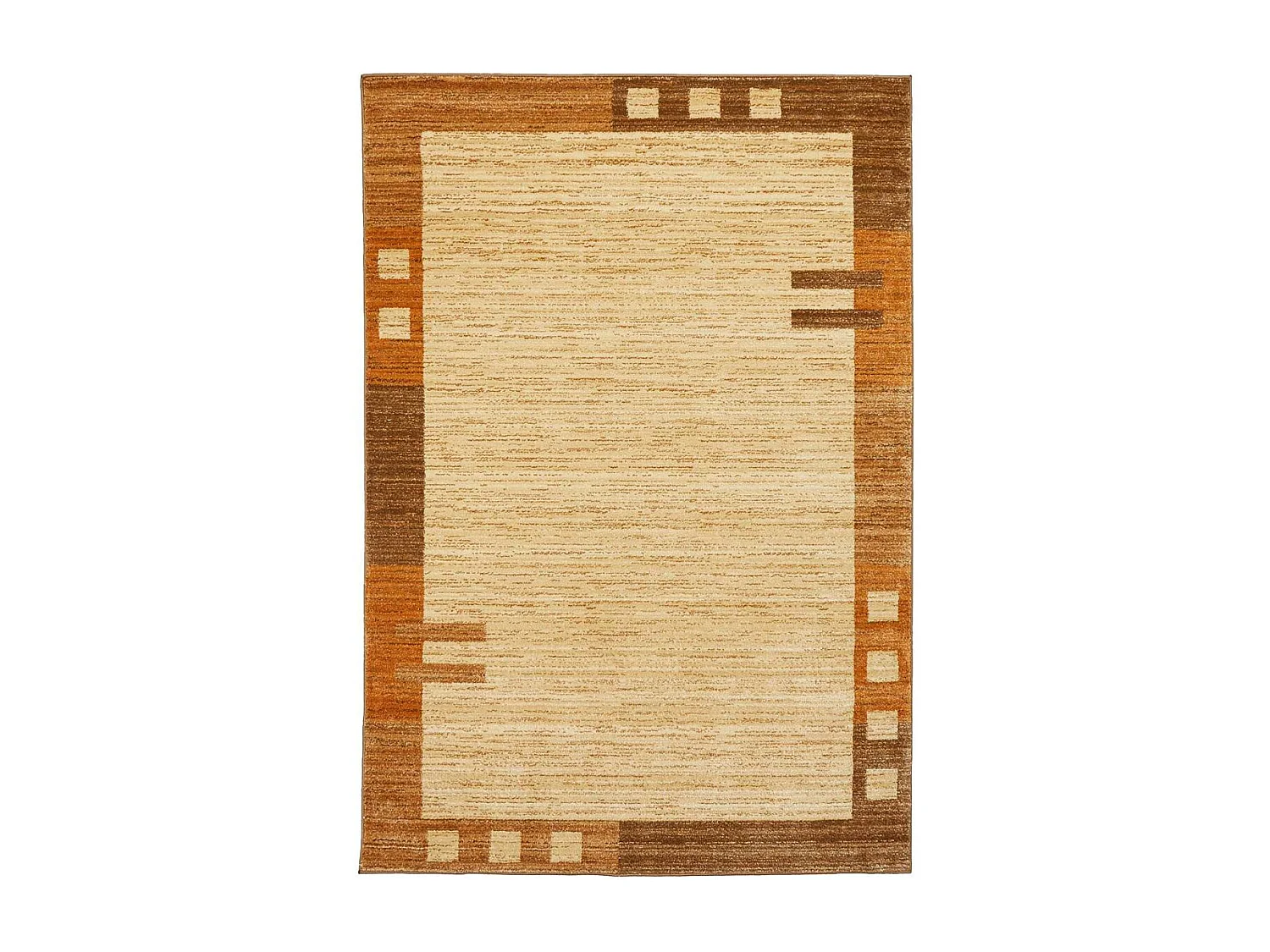 tapis salon 120x180 tissé beige rectangle motif simple CHOBAY 1