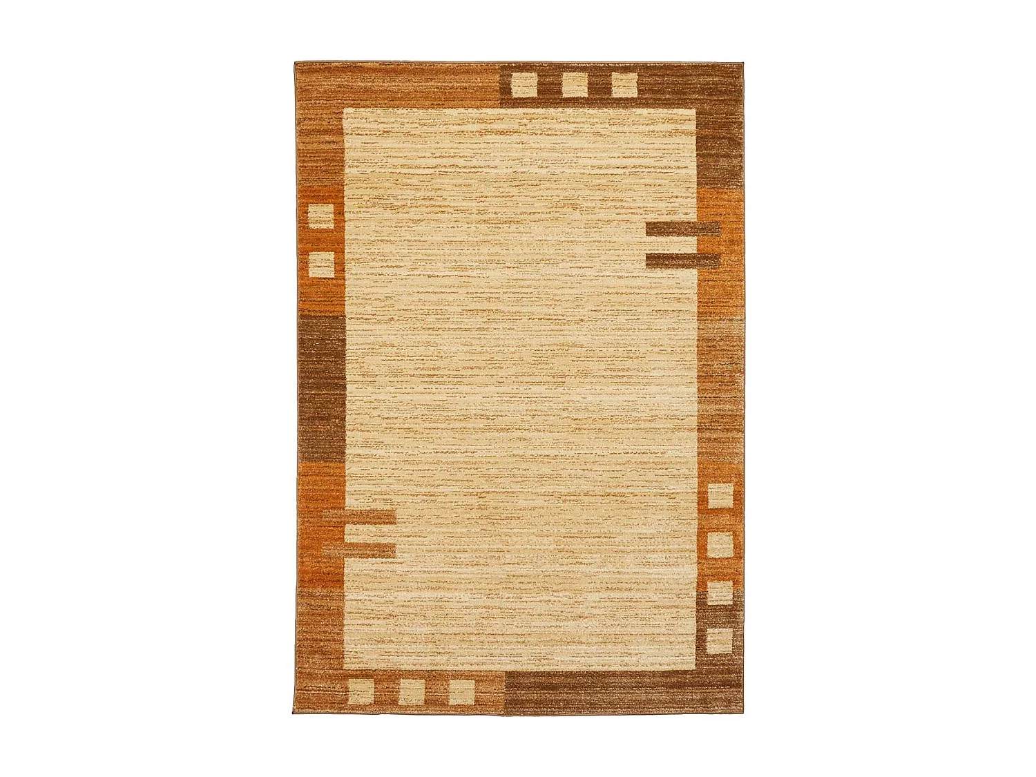 tapis salon 120x180 tissé beige rectangle motif simple CHOBAY 1