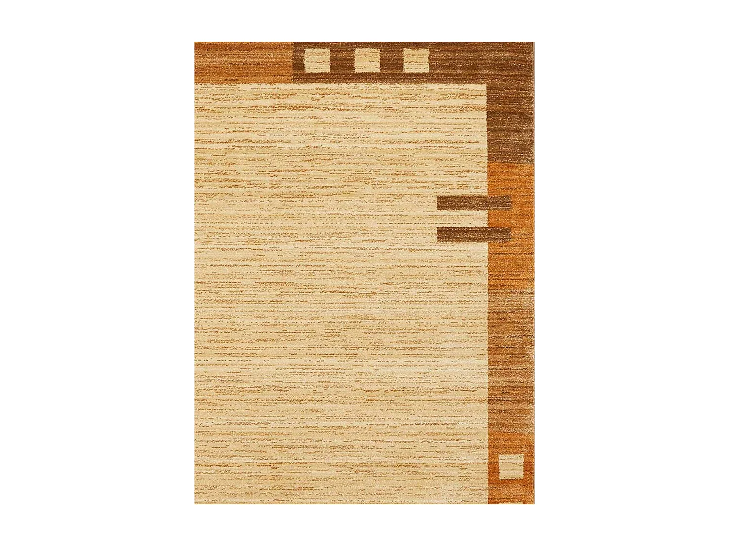 tapis salon 120x180 tissé beige rectangle motif simple CHOBAY 1