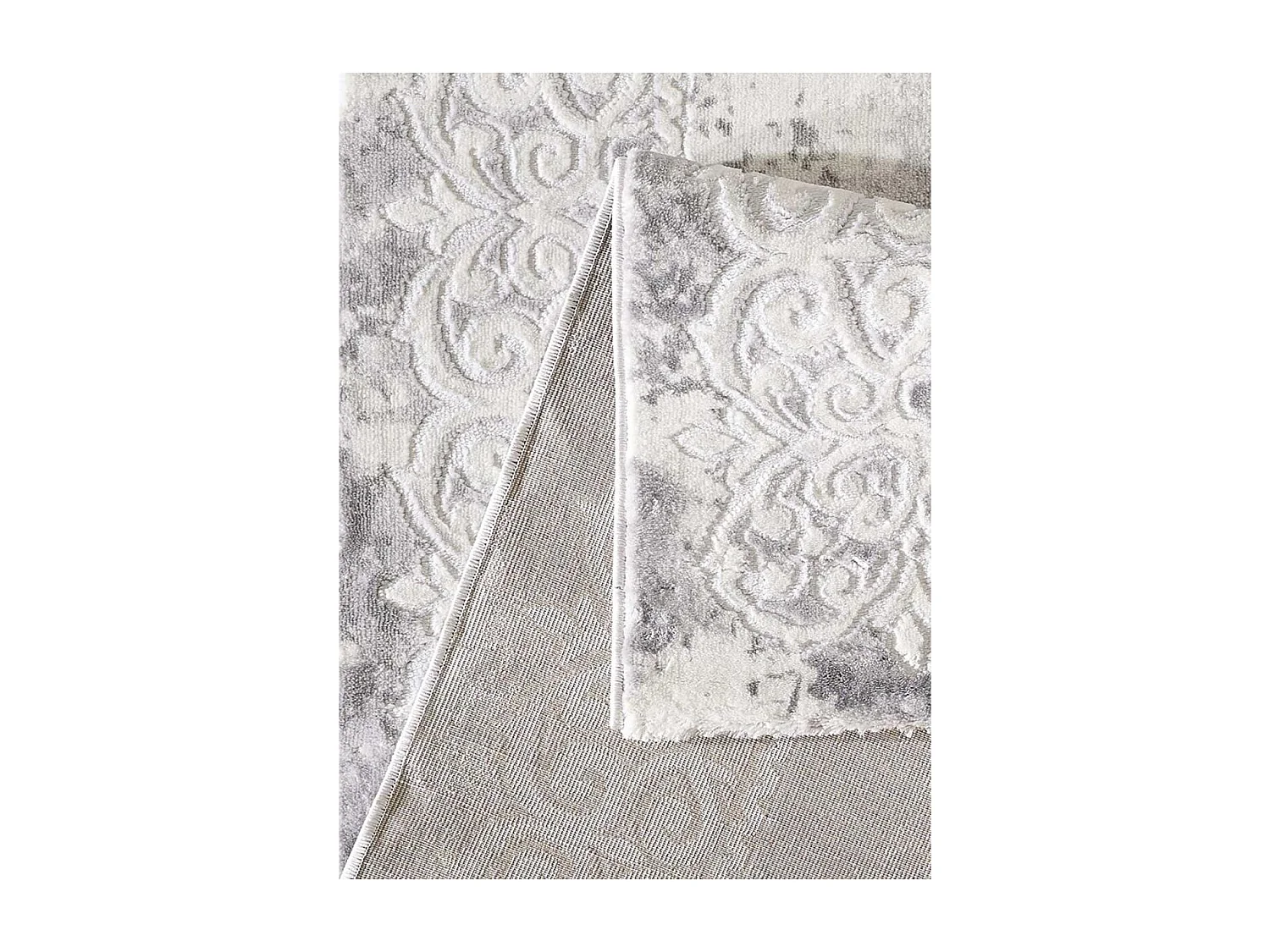 Tapis oriental 80x300 rectangle gris clair tissé motif ancestral LYN7 BALROD