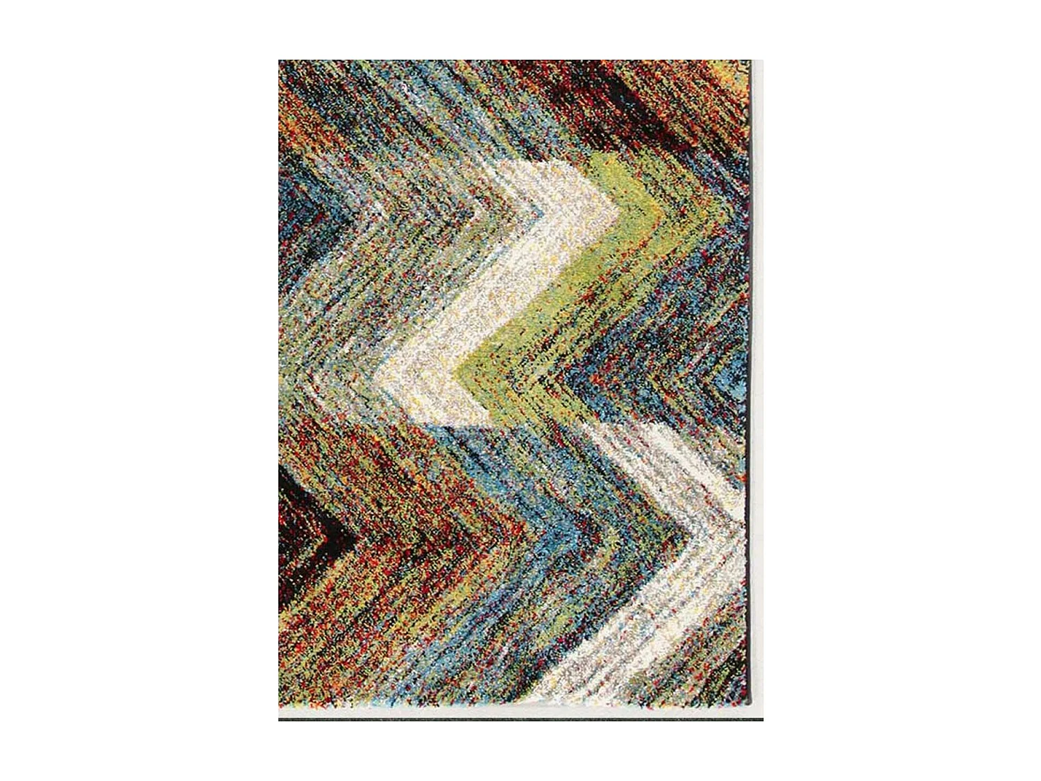 tapis chambre 80x150 tissé bleu rectangle motif géométrique COLORS