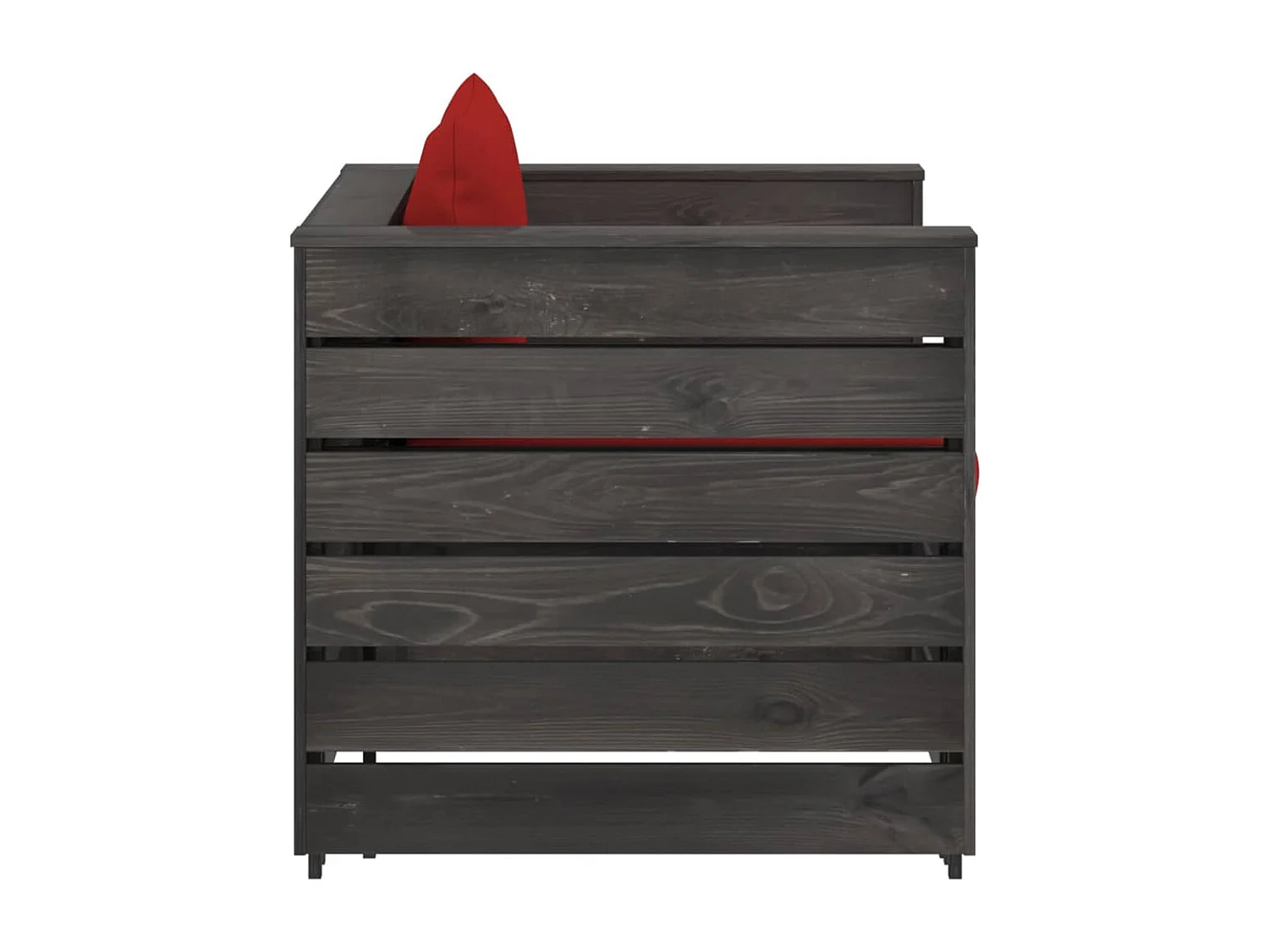 Set Salotto da Giardino 2 Pz con Cuscini Legno Impregnato Grigio CFW297735