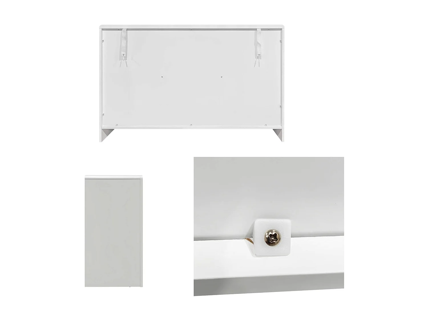 Buffet organique plusieurs niches 6 compartiments. buffet bas. effet bois blanc 120cm