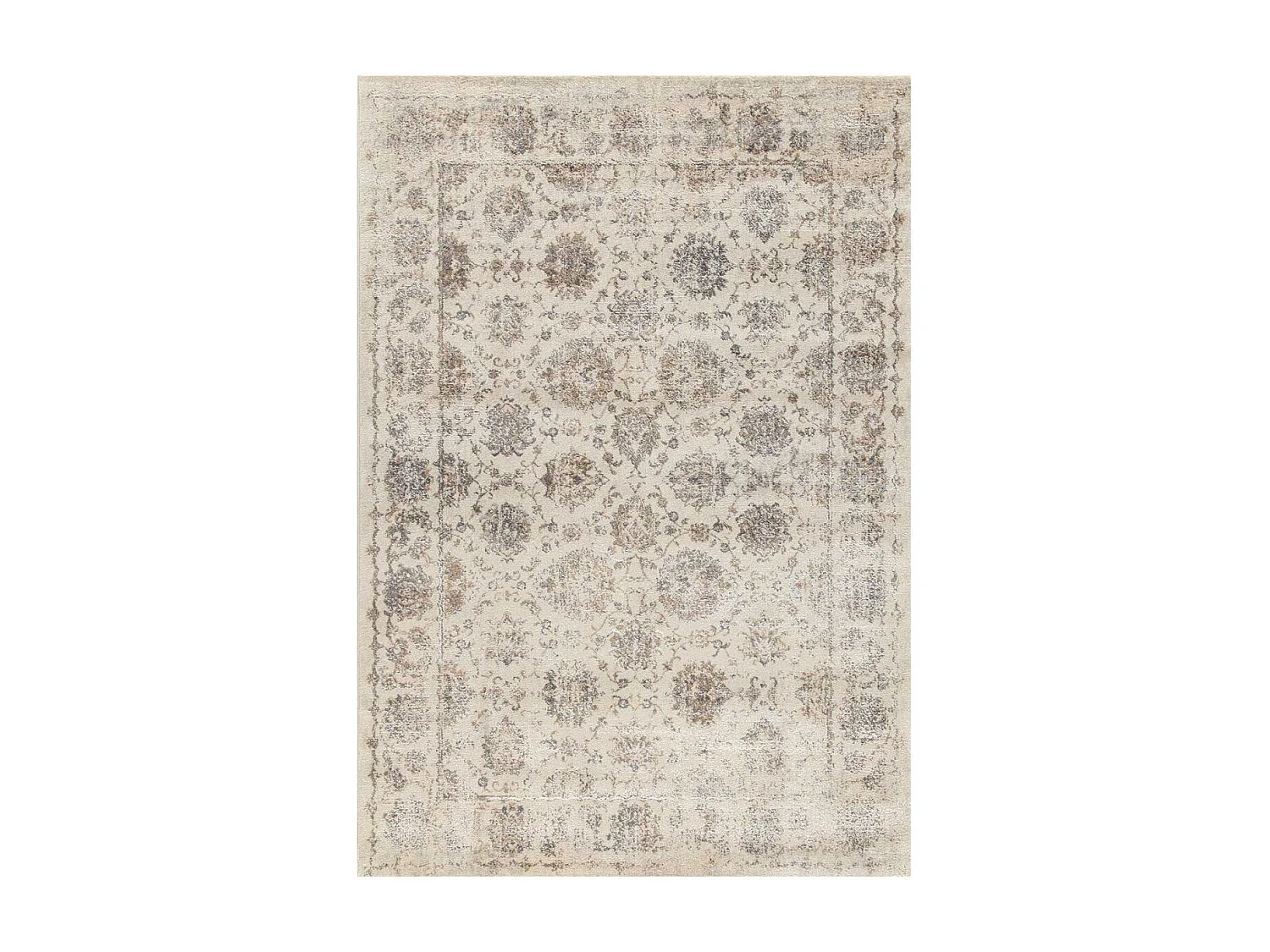 tapis chambre 80x150 tissé crème rectangle motif géométrique GIORGIA 3
