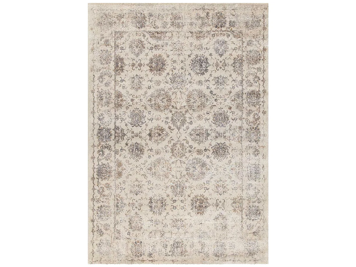 tapis chambre 80x150 tissé crème rectangle motif géométrique GIORGIA 3