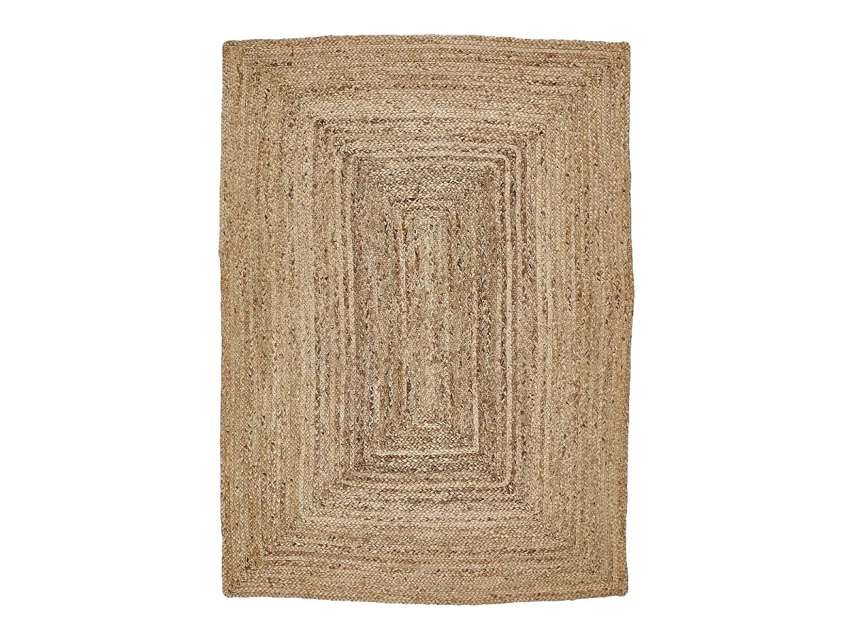 Tappeto in iuta 120x170 fatto a mano beige JUTURE
