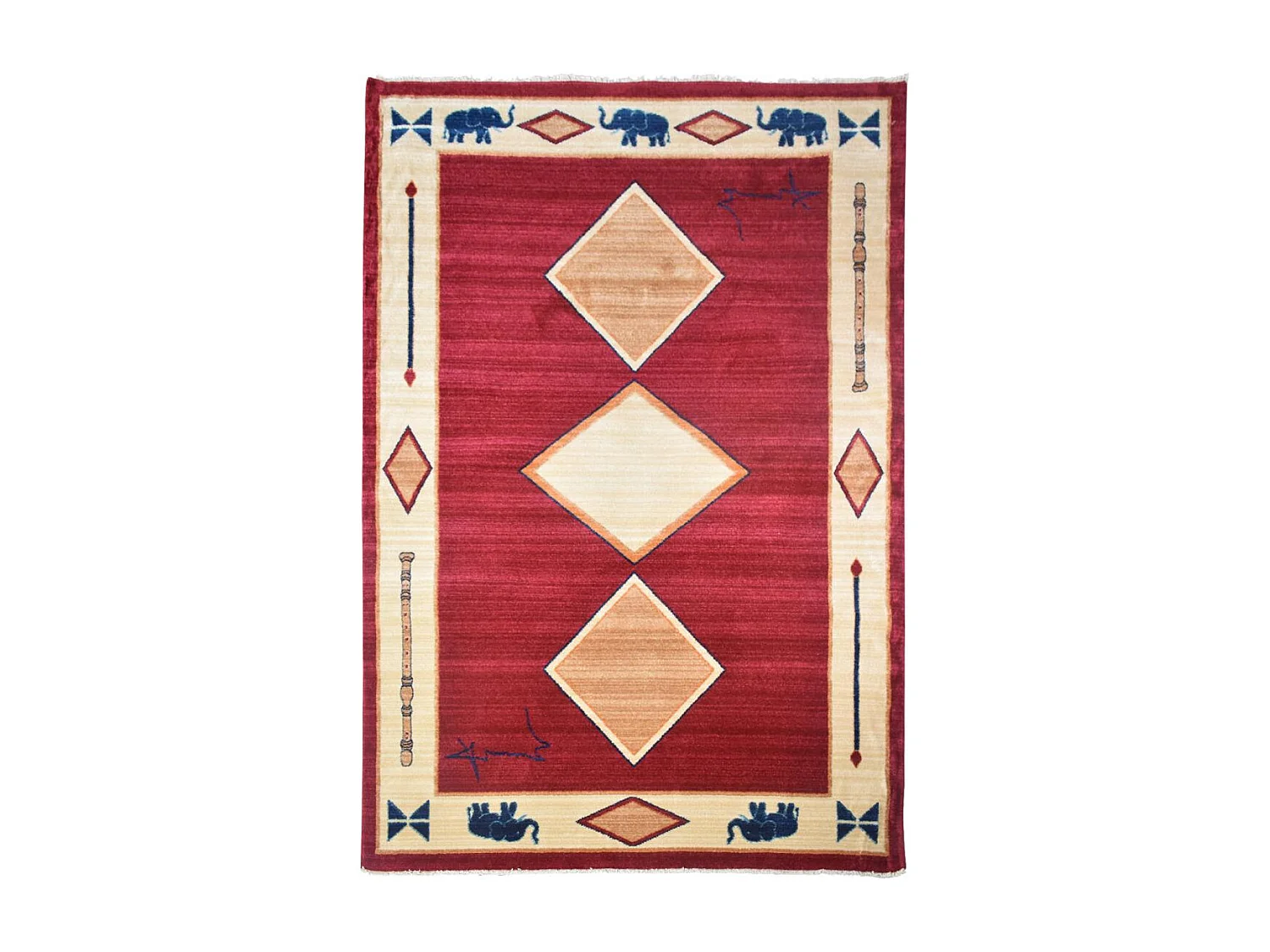 tappeto da soggiorno 160x240 tessuto rettangolo rosso modello semplice CHOBAY 8