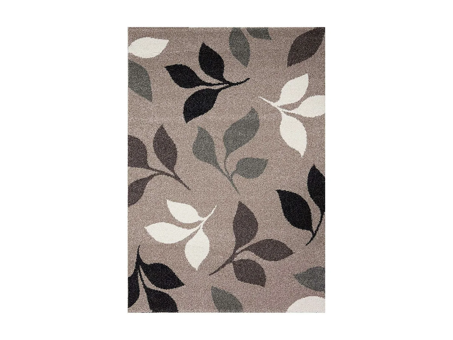 tapis chambre 60x115 tissé taupe rectangle motif floral 3FLOWER