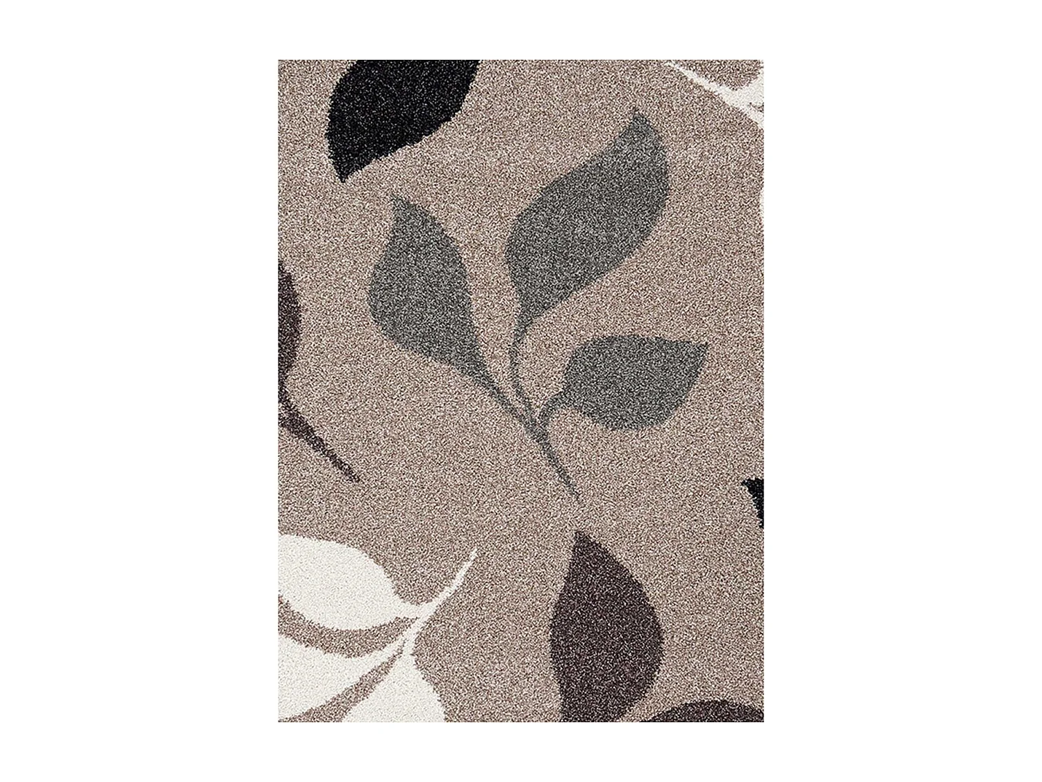 tapis chambre 60x115 tissé taupe rectangle motif floral 3FLOWER