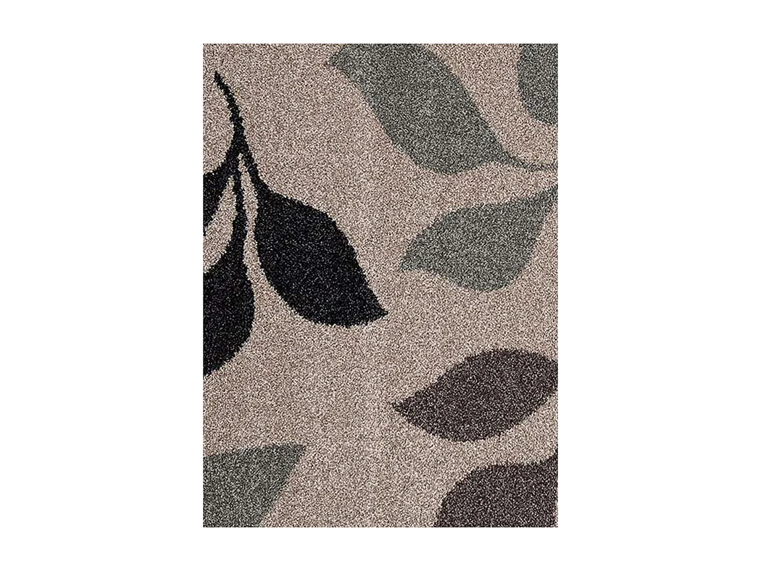 tapis chambre 60x115 tissé taupe rectangle motif floral 3FLOWER
