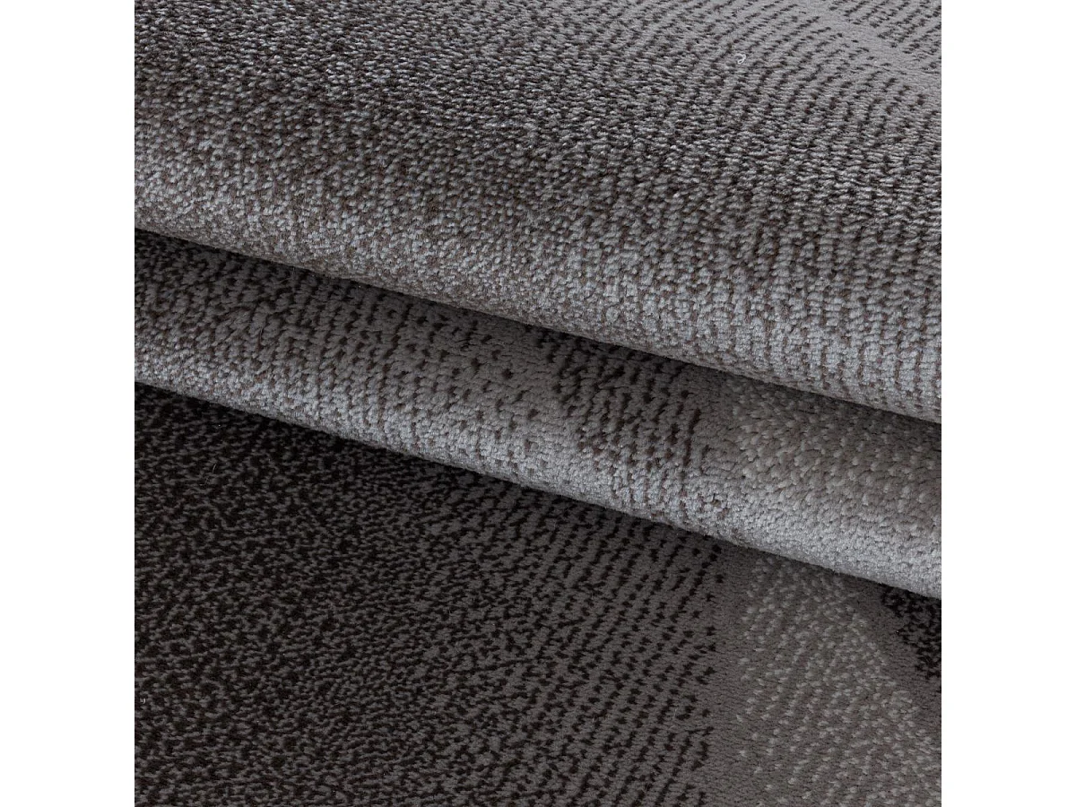 tapis chambre 140x200 tissé marron rectangle motif rétro-vintage LISIVE