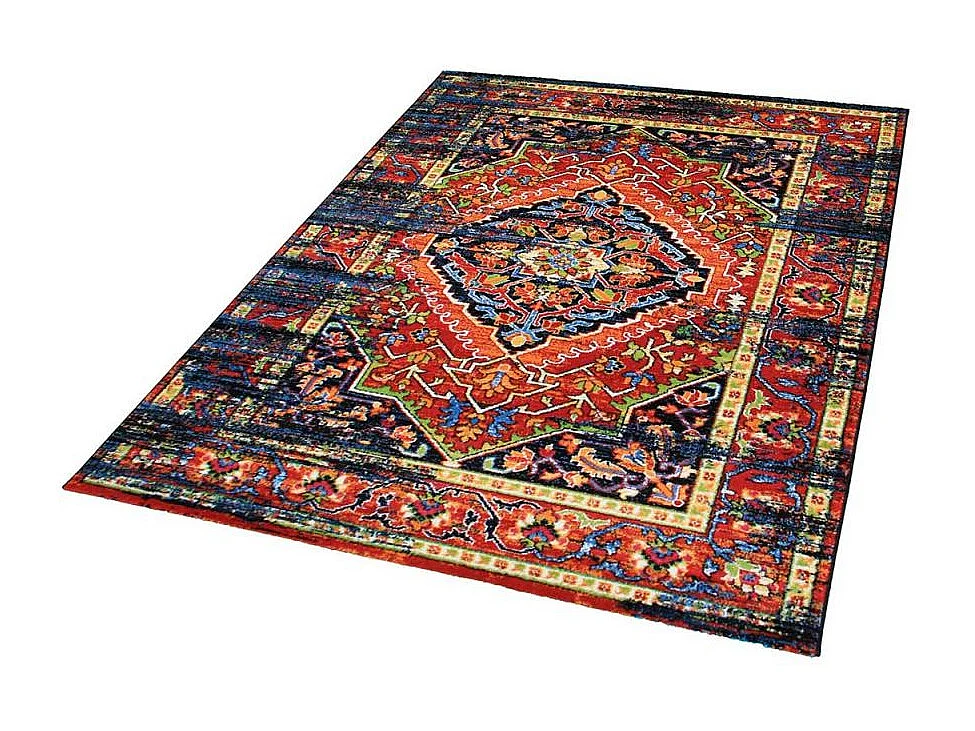 Tappeto orientale 120x170 rettangolo multicolore tessuto motivo ancestrale MADAL