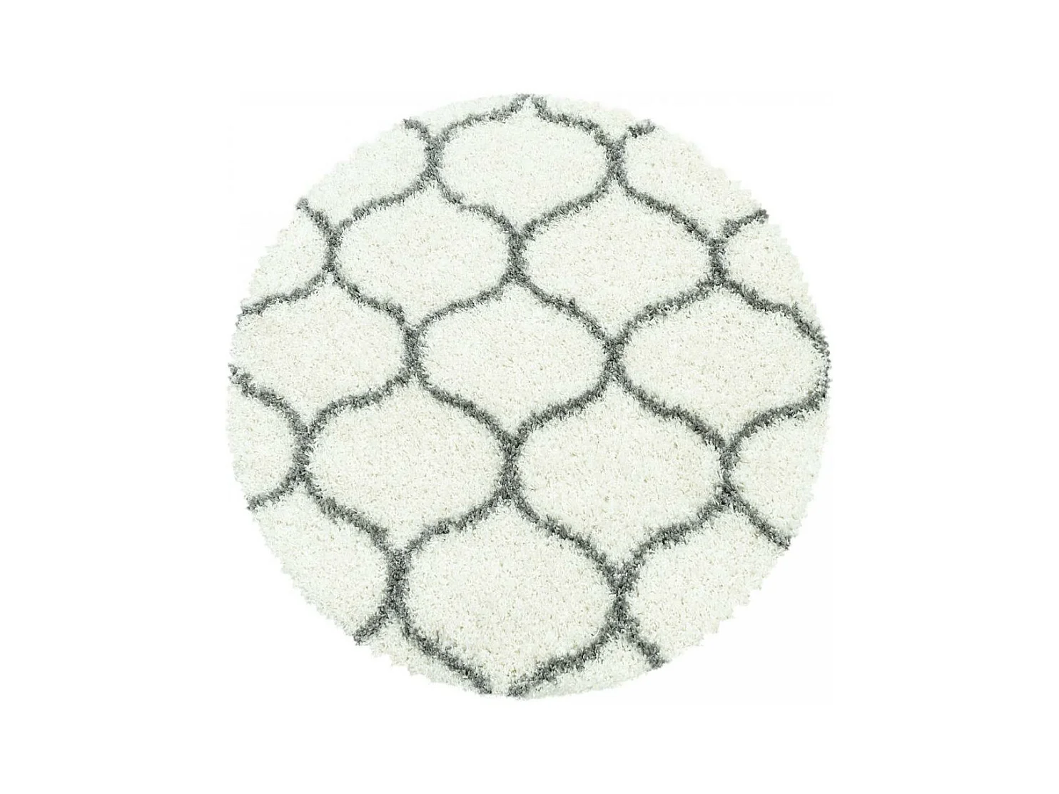 Tapis shaggy 280x370 rectangle tissé crème motif scandinave SCANDINAV A
