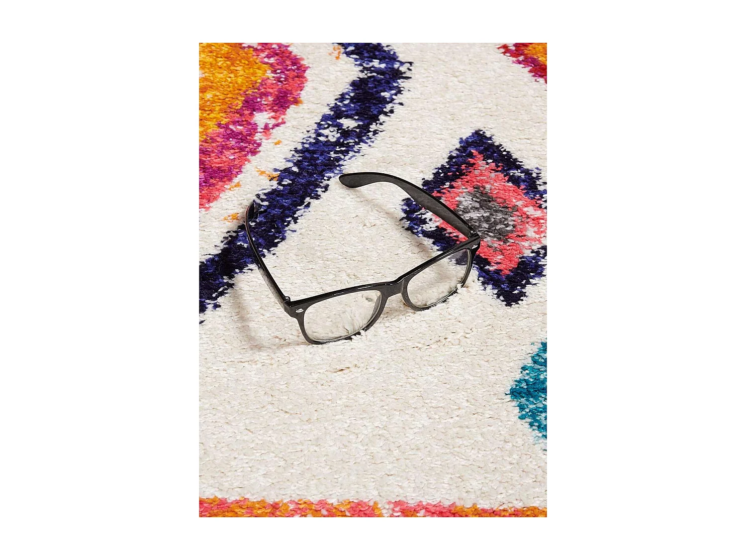 Tapis berbère 120x170 tissé motif ethnic LYN5 OURIKA F ivoire