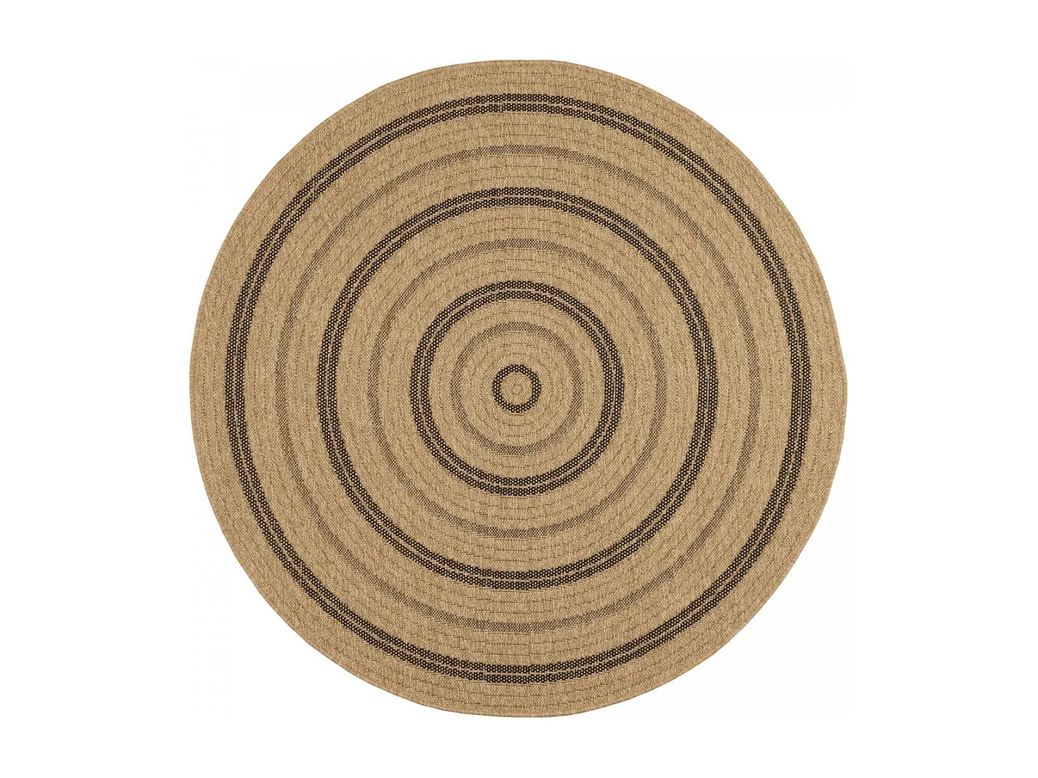 Tapis extérieur 200x290 tissé kilim beige et noir JUTE ART 5