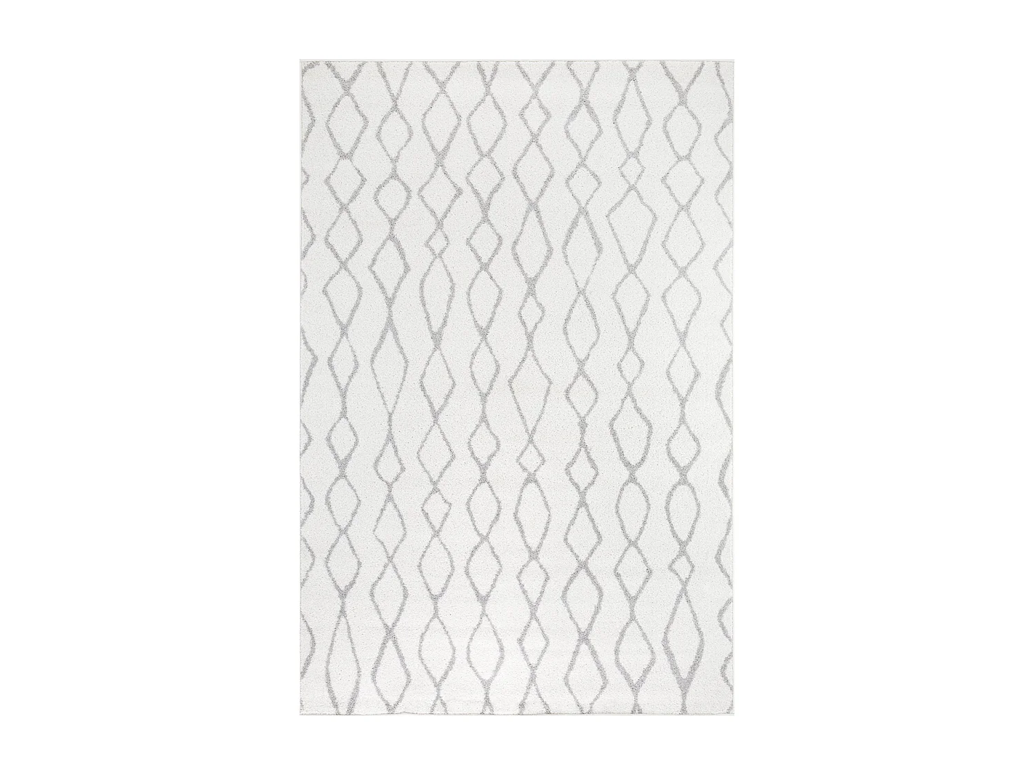 tapis chambre 160x235 tissé blanc et gris rectangle motif géométrique SPATA