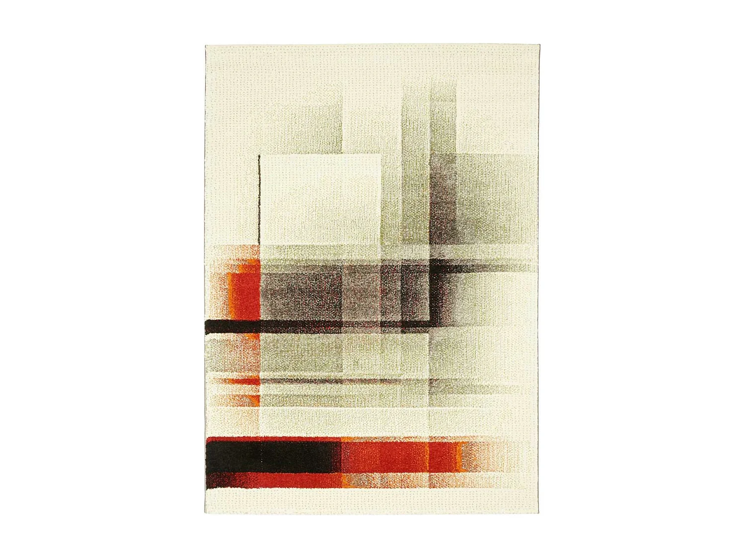 tapis chambre 60x110 tissé gris et noir rectangle IRAMINO