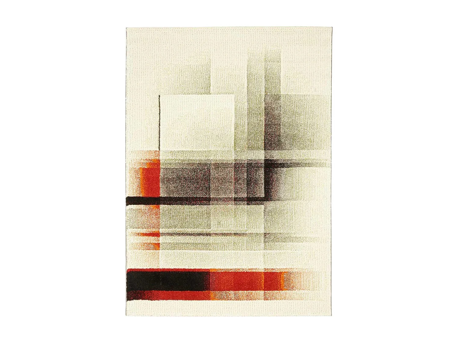 tapis chambre 60x110 tissé gris et noir rectangle IRAMINO