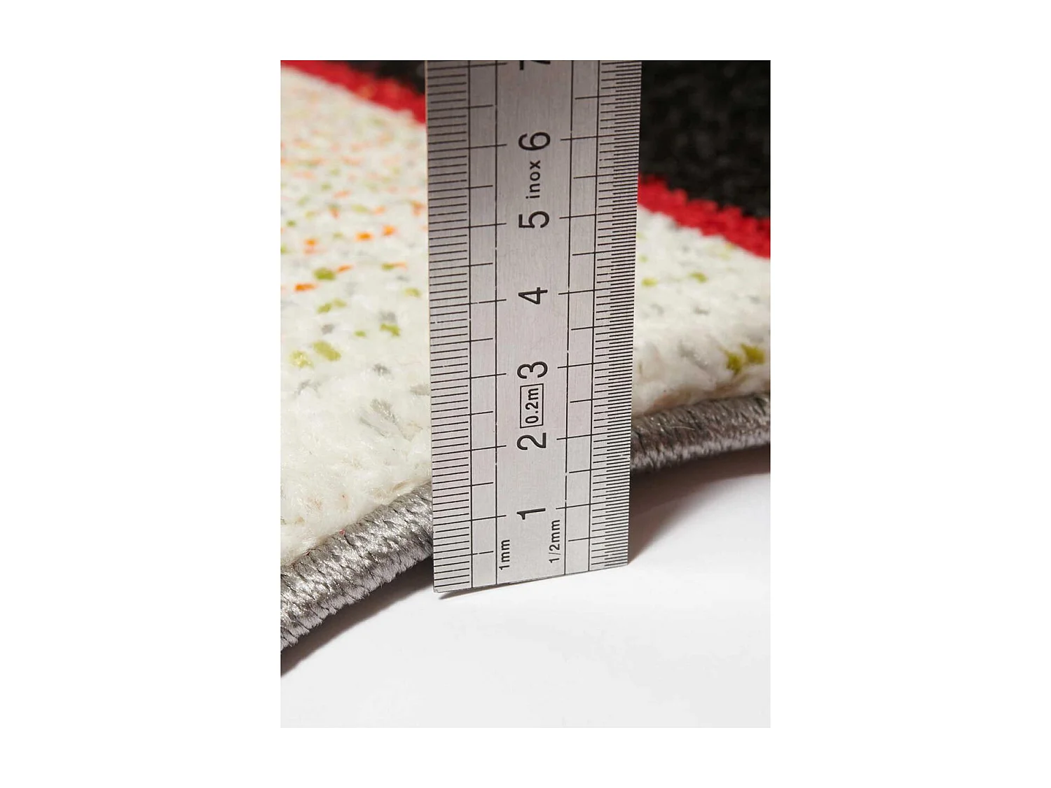 tapis chambre 60x110 tissé gris et noir rectangle IRAMINO