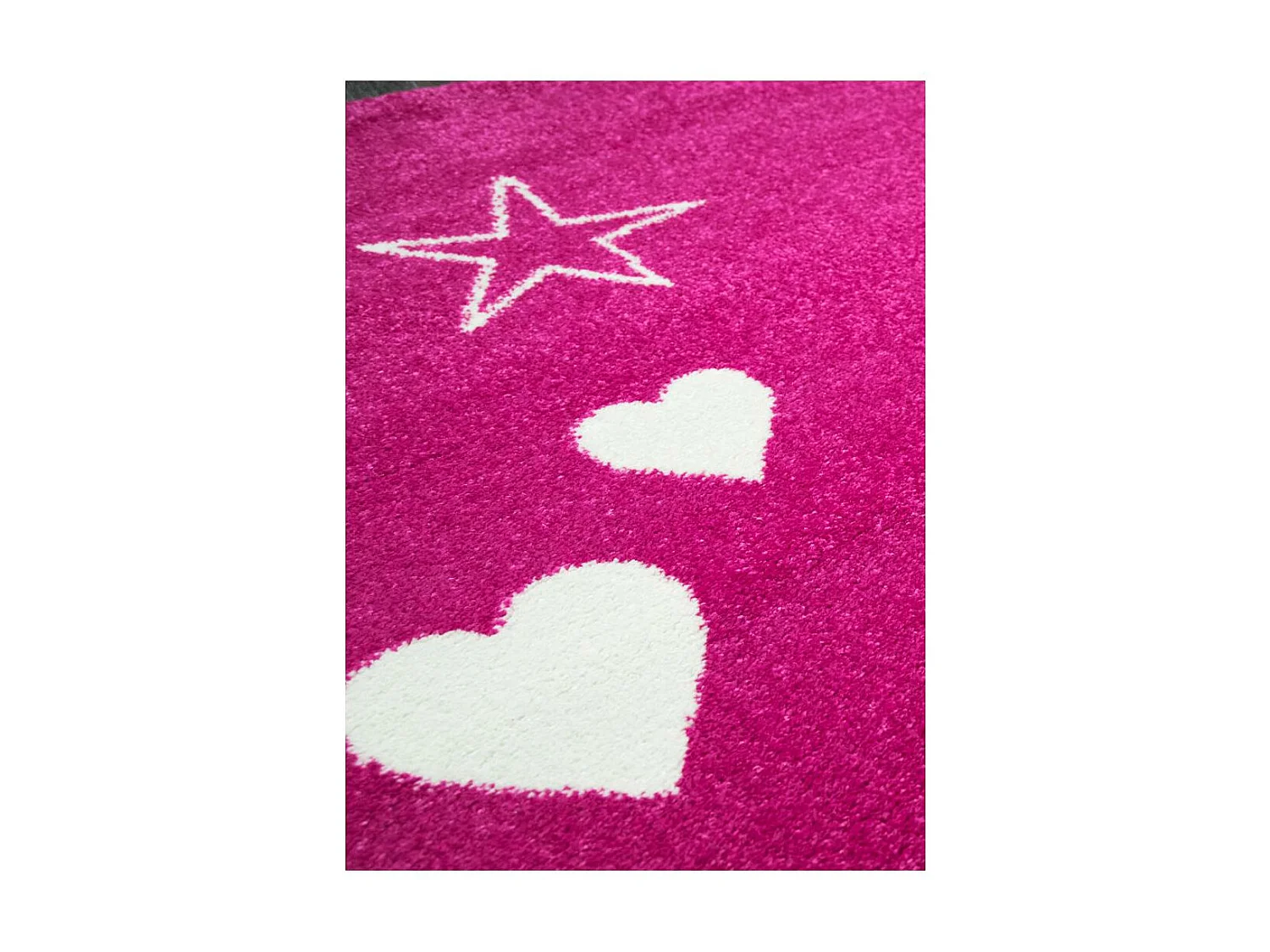 tapis chambre 80x150 tissé fuchsia rectangle motif enfant LICORNE