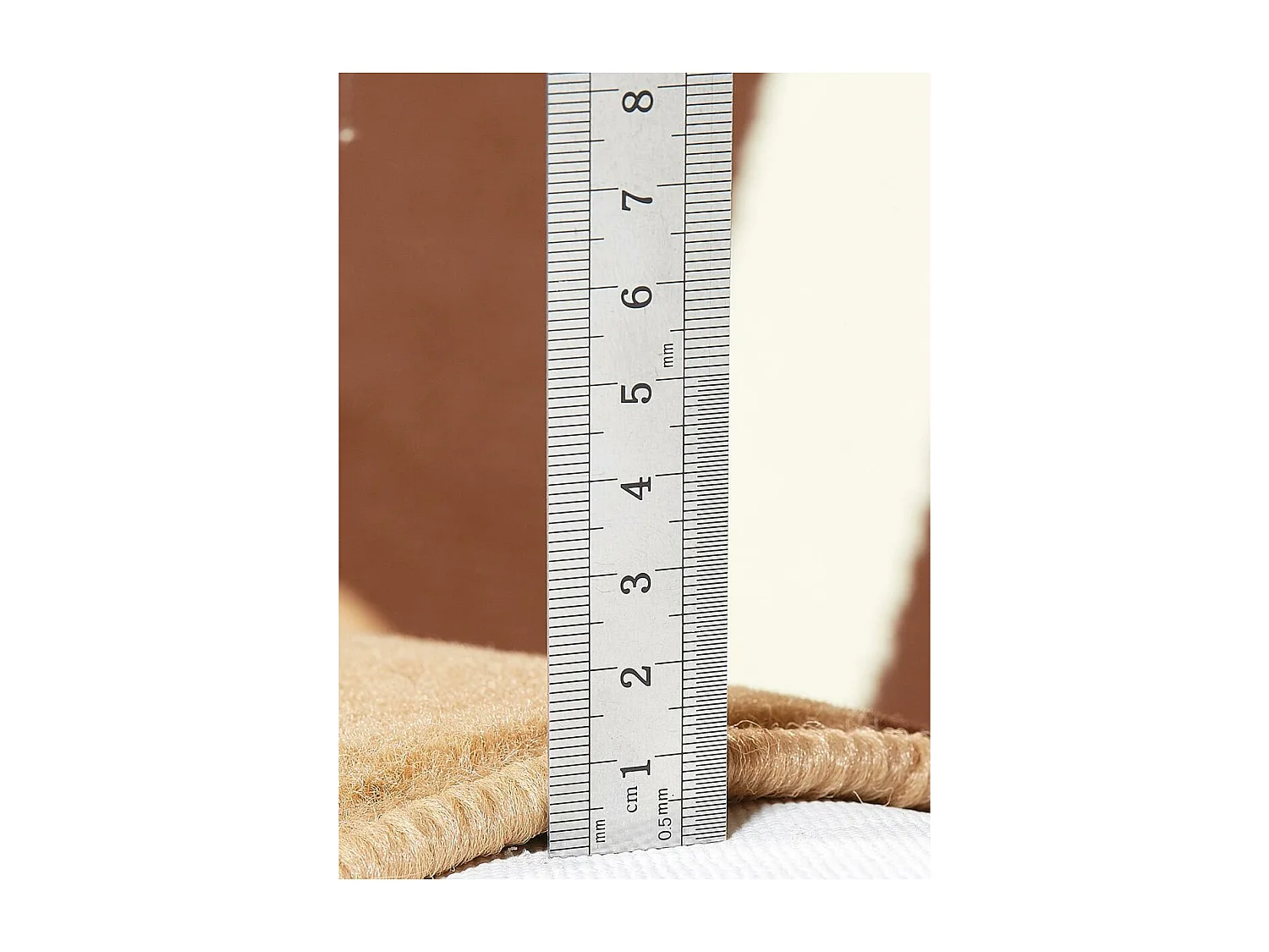 tapis chambre 60x110 tissé beige rectangle motif rond LYN1 JOYLE