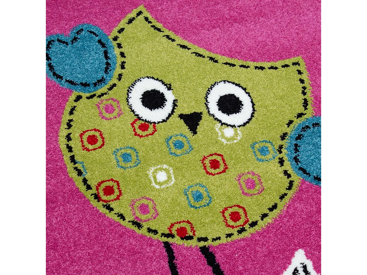 Tapis enfant 160x230 rectangle tissé violet et gris KID'S