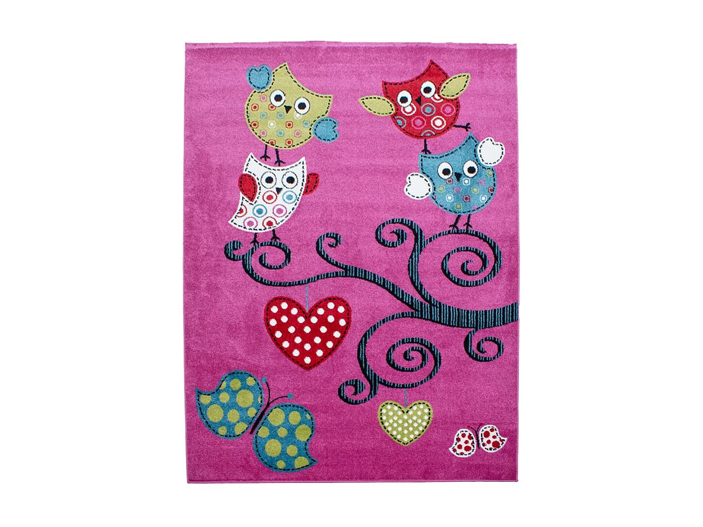 Tapis enfant 160x230 rectangle tissé violet et gris KID'S
