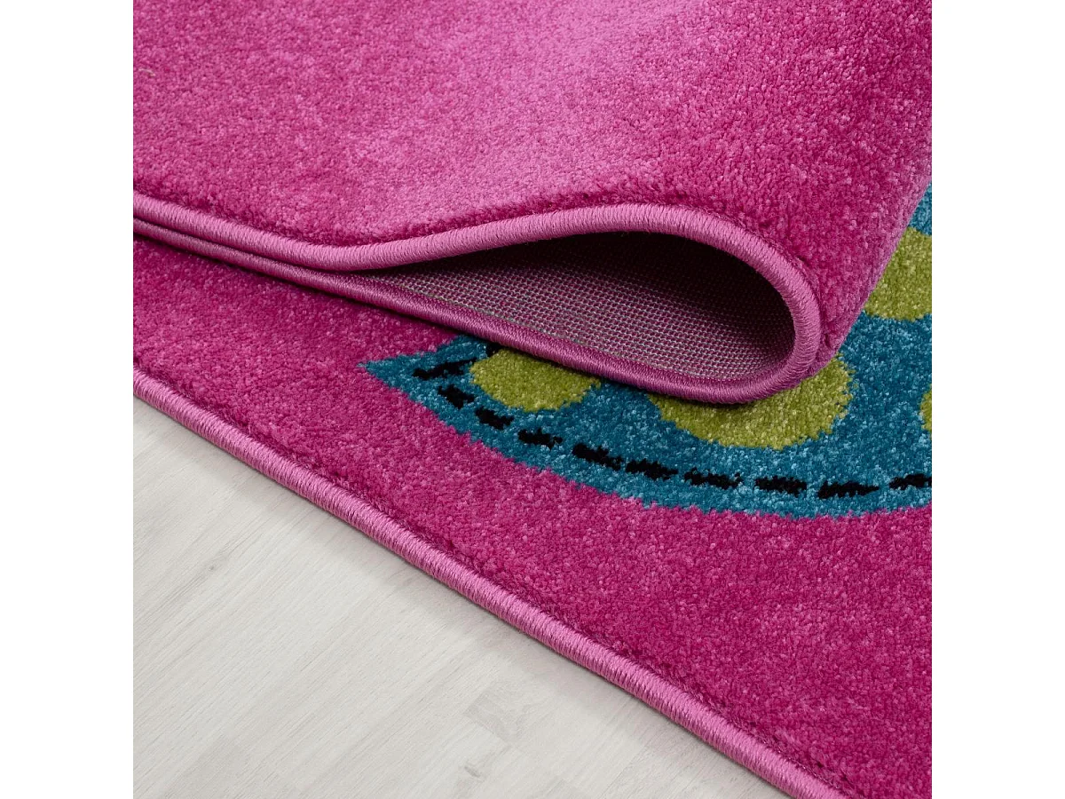 Tapis enfant 160x230 rectangle tissé violet et gris KID'S