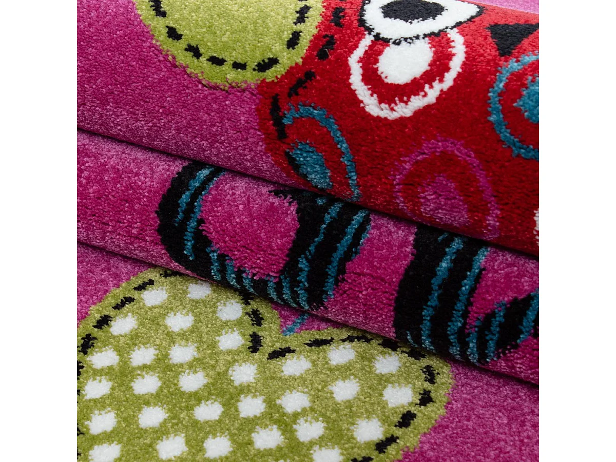 Tapis enfant 160x230 rectangle tissé violet et gris KID'S