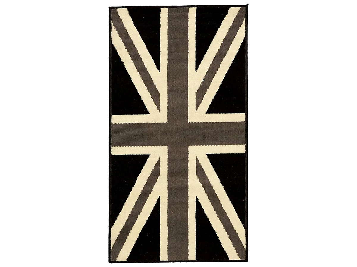 Tapis enfant 60x110 rectangle tissé gris LYN1 UNIONJACK