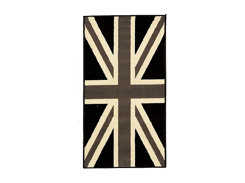 Tapis enfant 60x110 rectangle tissé gris LYN1 UNIONJACK