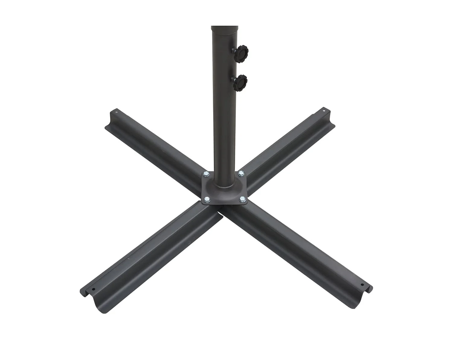 Sombrilla doble de jardín palo de acero verde 250x250 cm