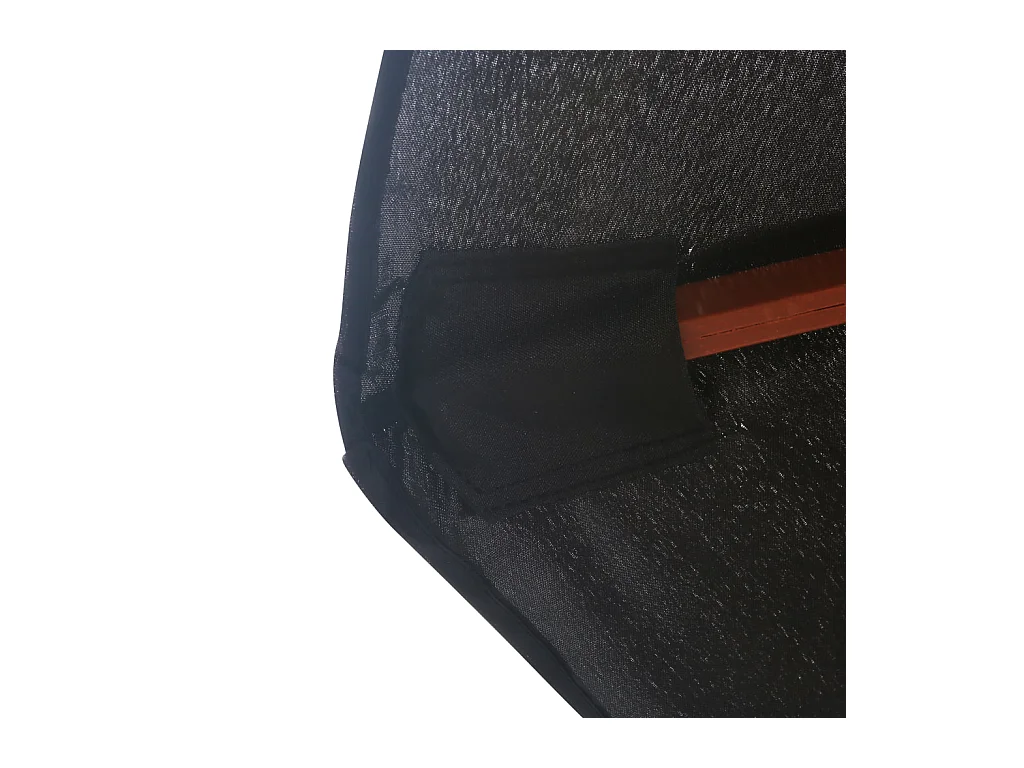Parasol d'extérieur avec mât en bois 350 cm Noir