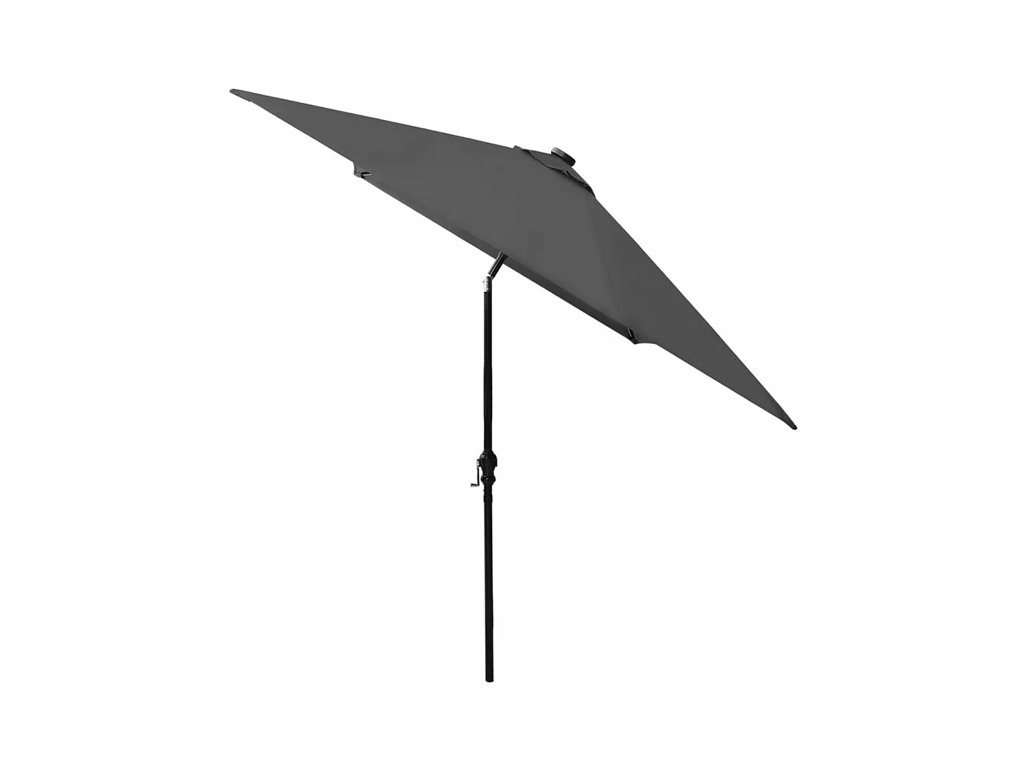 Parasol avec LED et mât en acier Anthracite 2x3 m
