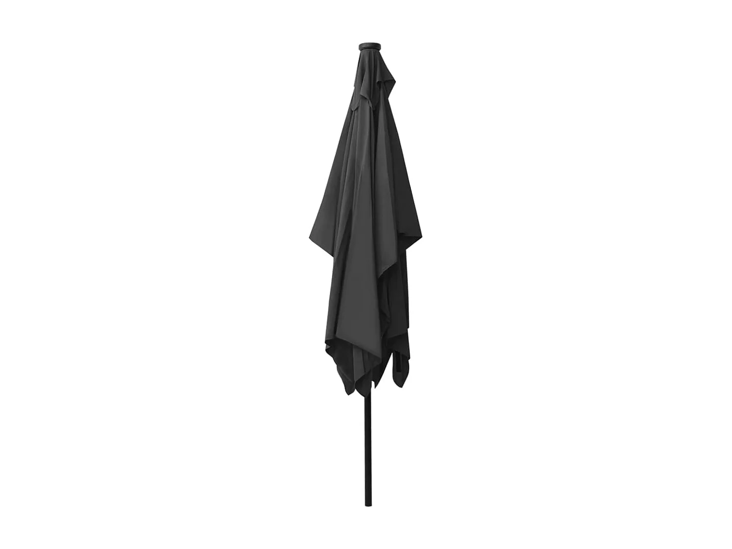 Parasol avec LED et mât en acier Anthracite 2x3 m