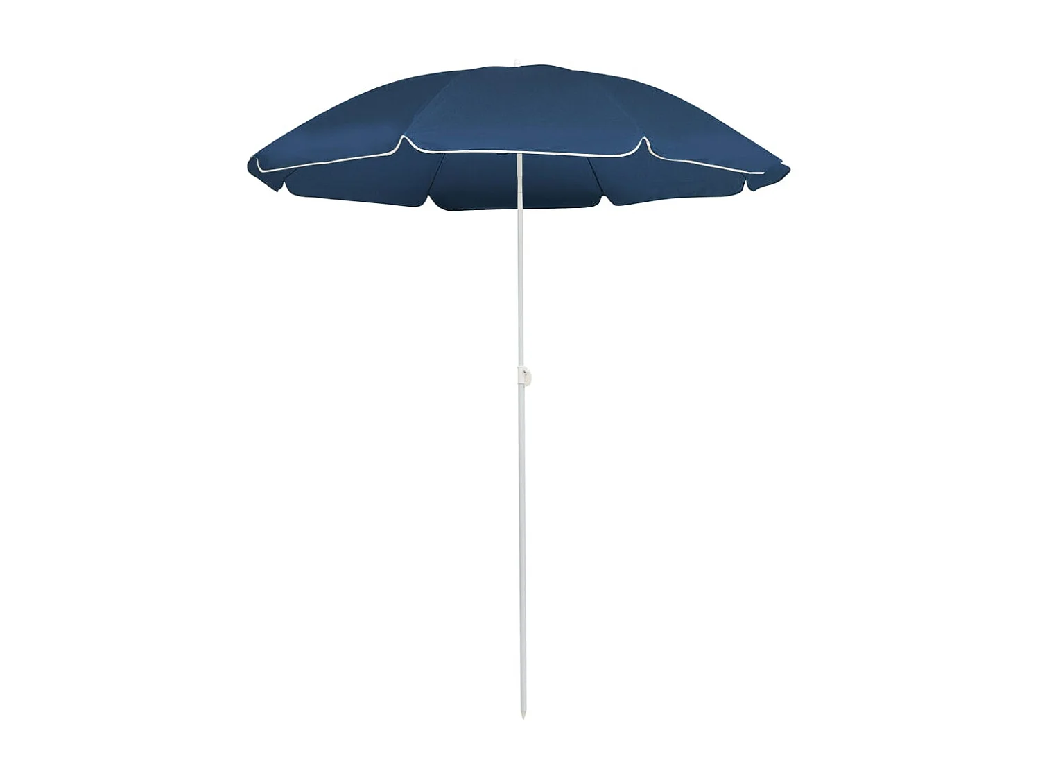 Parasol d'extérieur avec mât en acier Bleu 180 cm