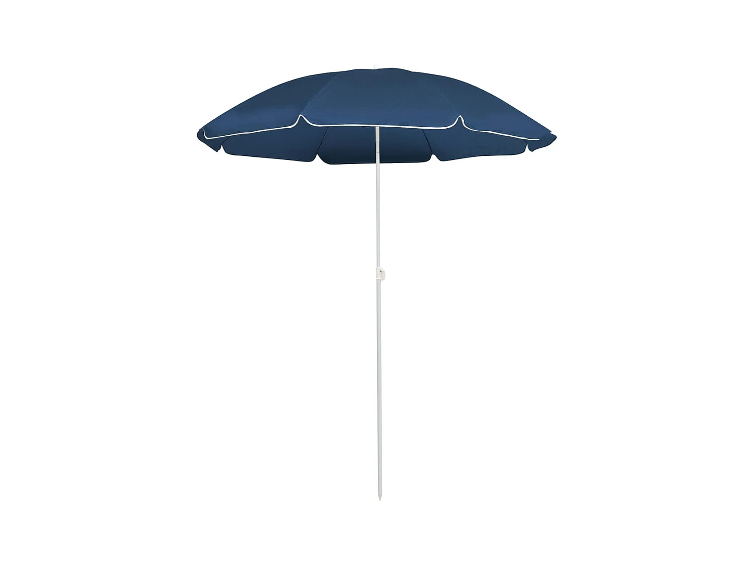 Parasol d'extérieur avec mât en acier Bleu 180 cm