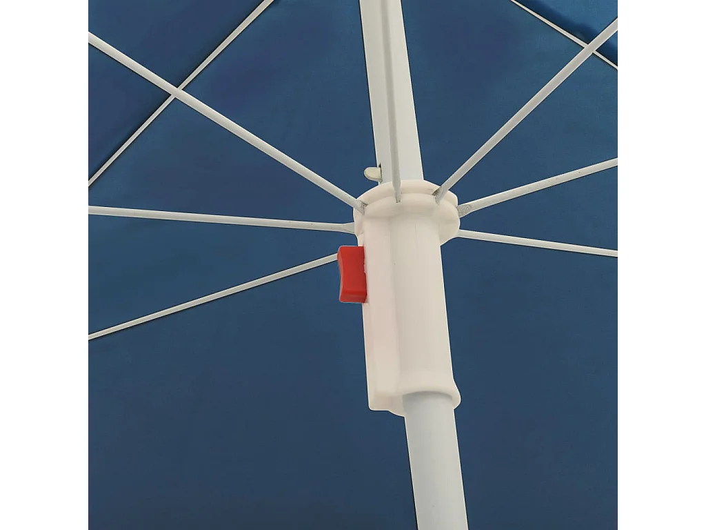 Parasol d'extérieur avec mât en acier Bleu 180 cm