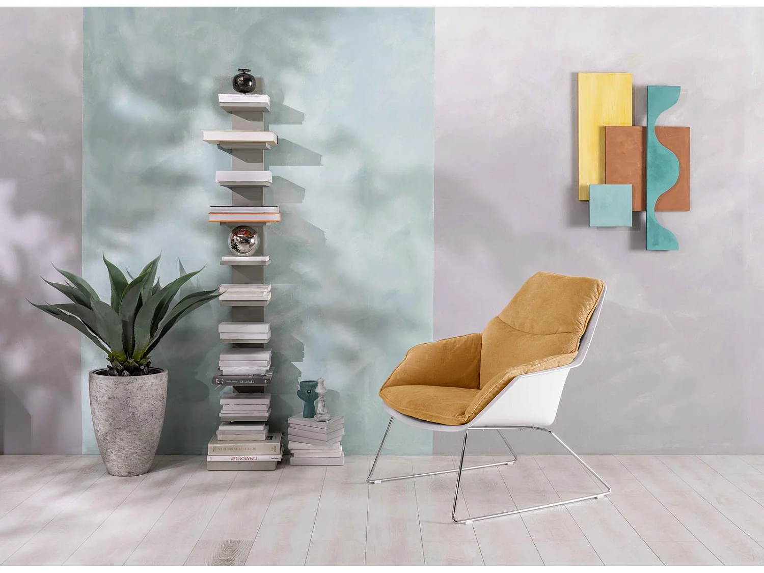 Grace - Fauteuil in geel polypropyleen