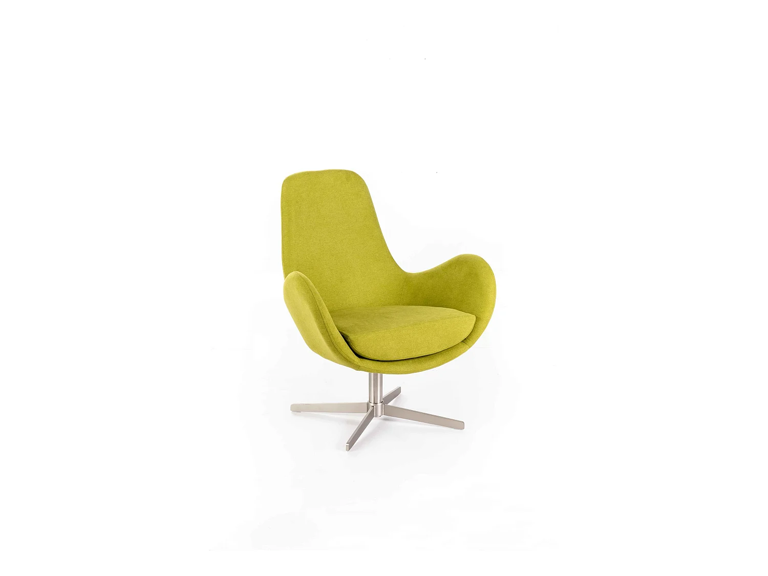 Olga Fauteuil pivotant en tissu vert