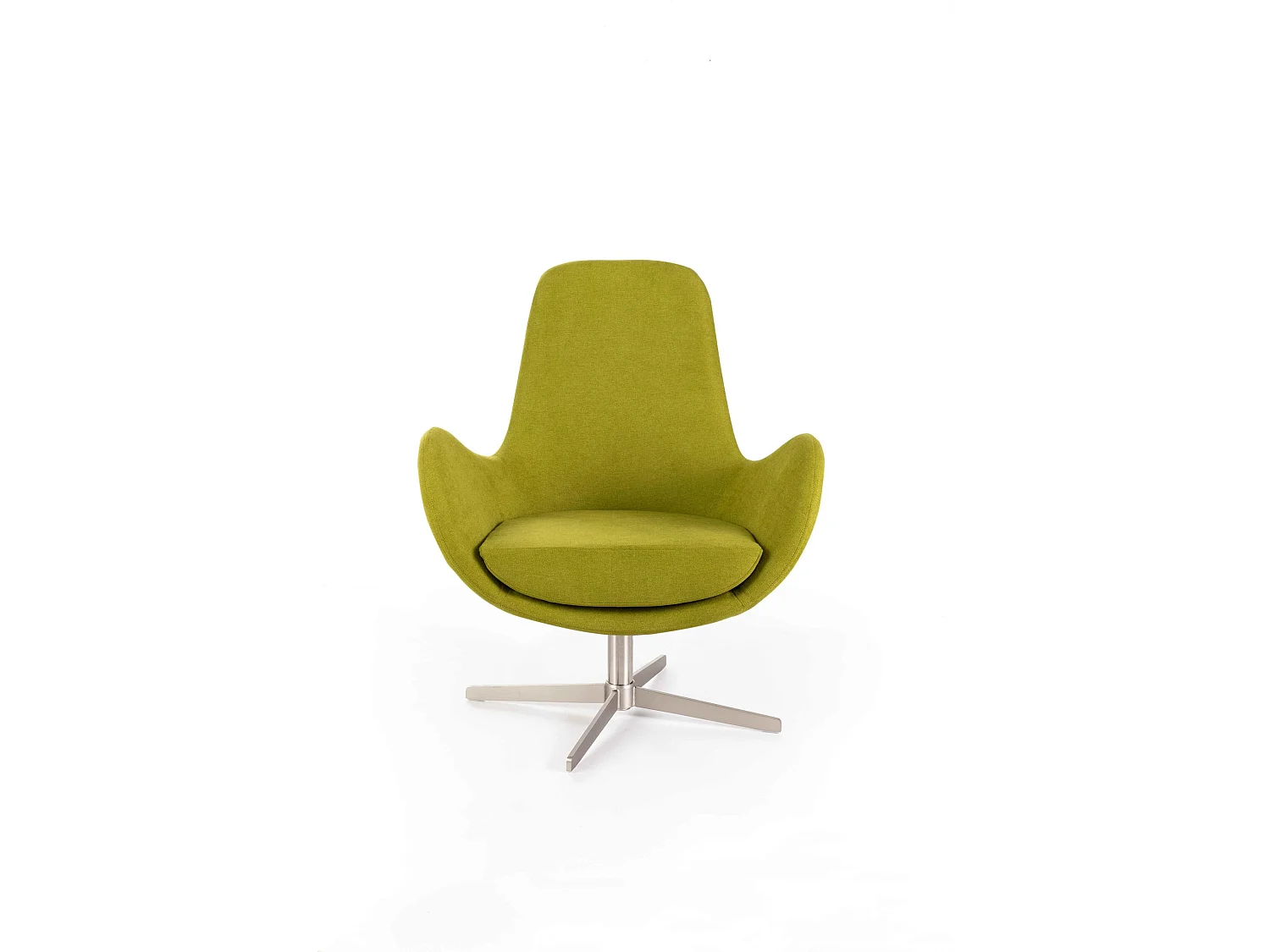 Olga Fauteuil pivotant en tissu vert