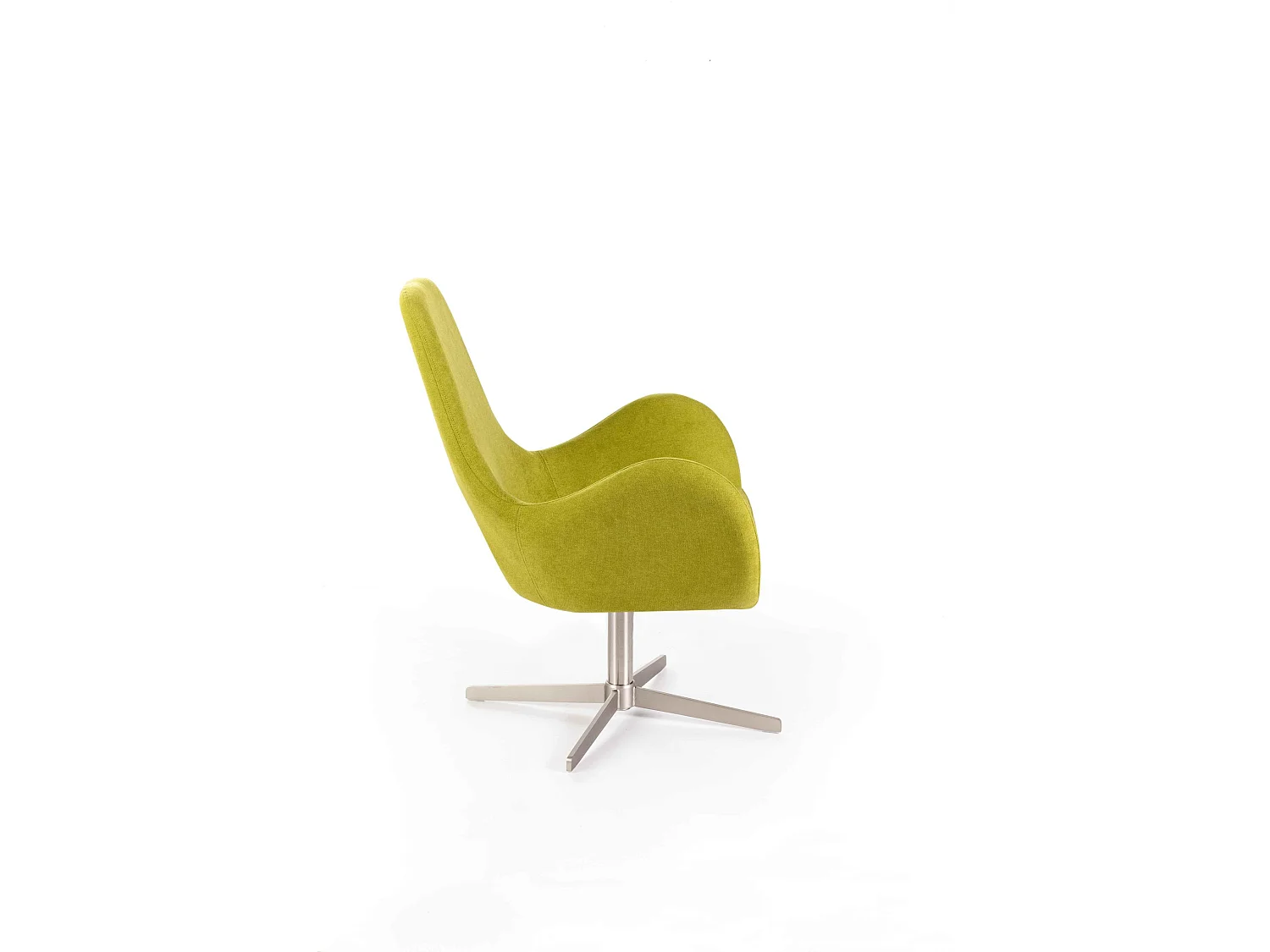Olga Fauteuil pivotant en tissu vert