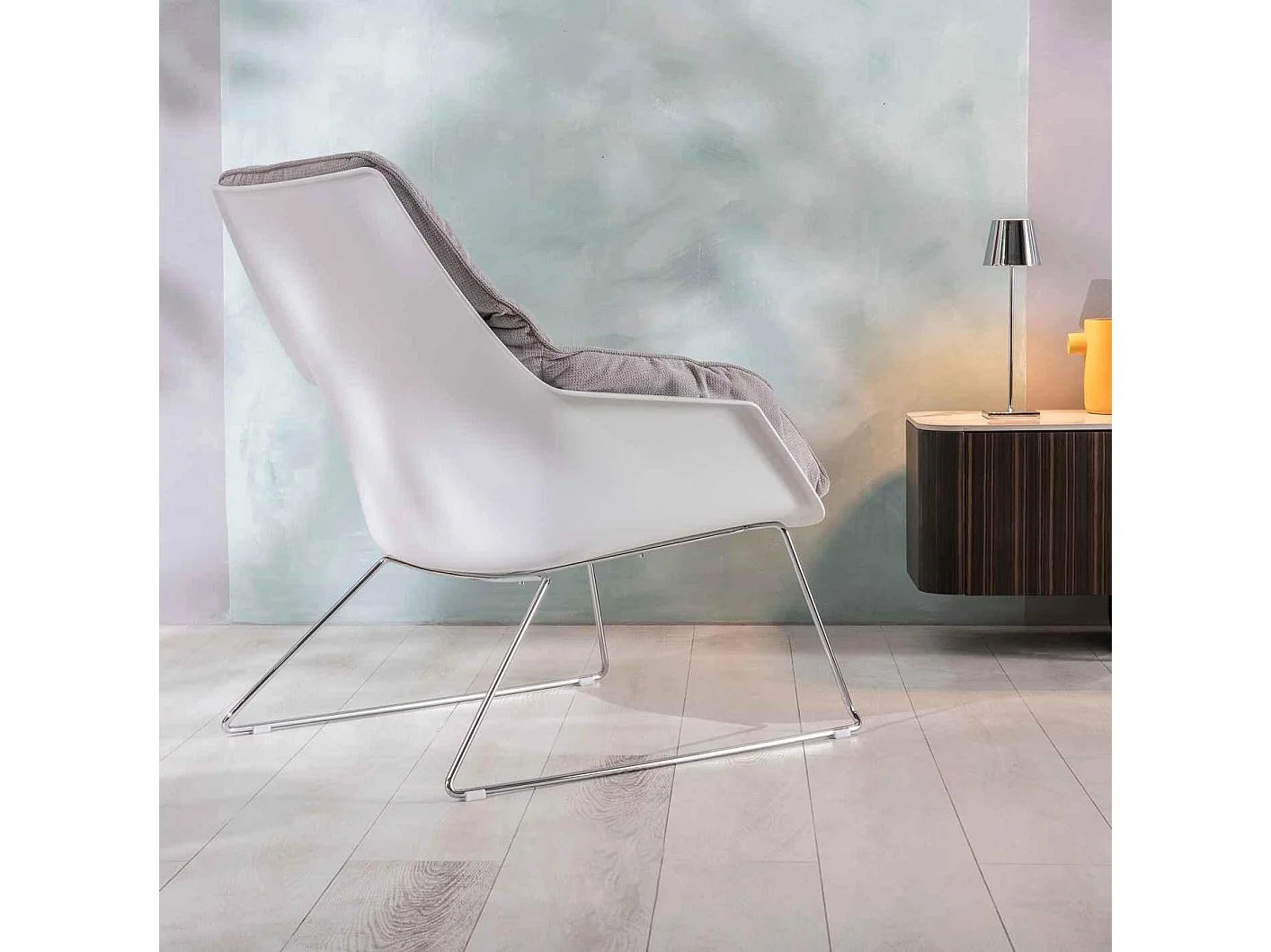 Grace Fauteuil en polypropylène gris
