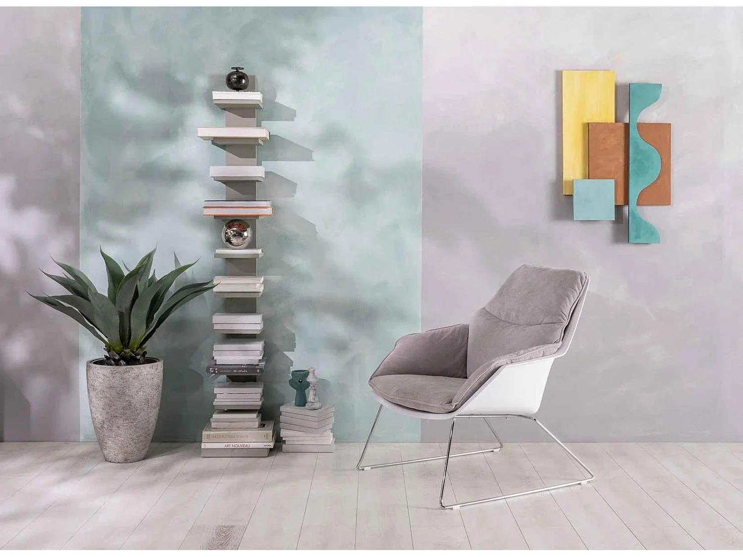 Grace Fauteuil en polypropylène gris