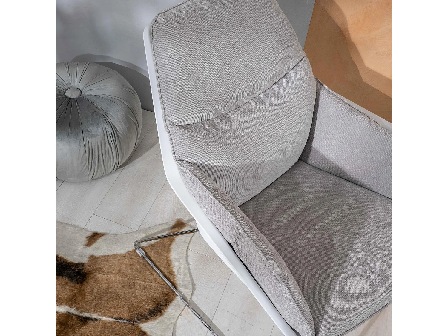 Grace Fauteuil en polypropylène gris