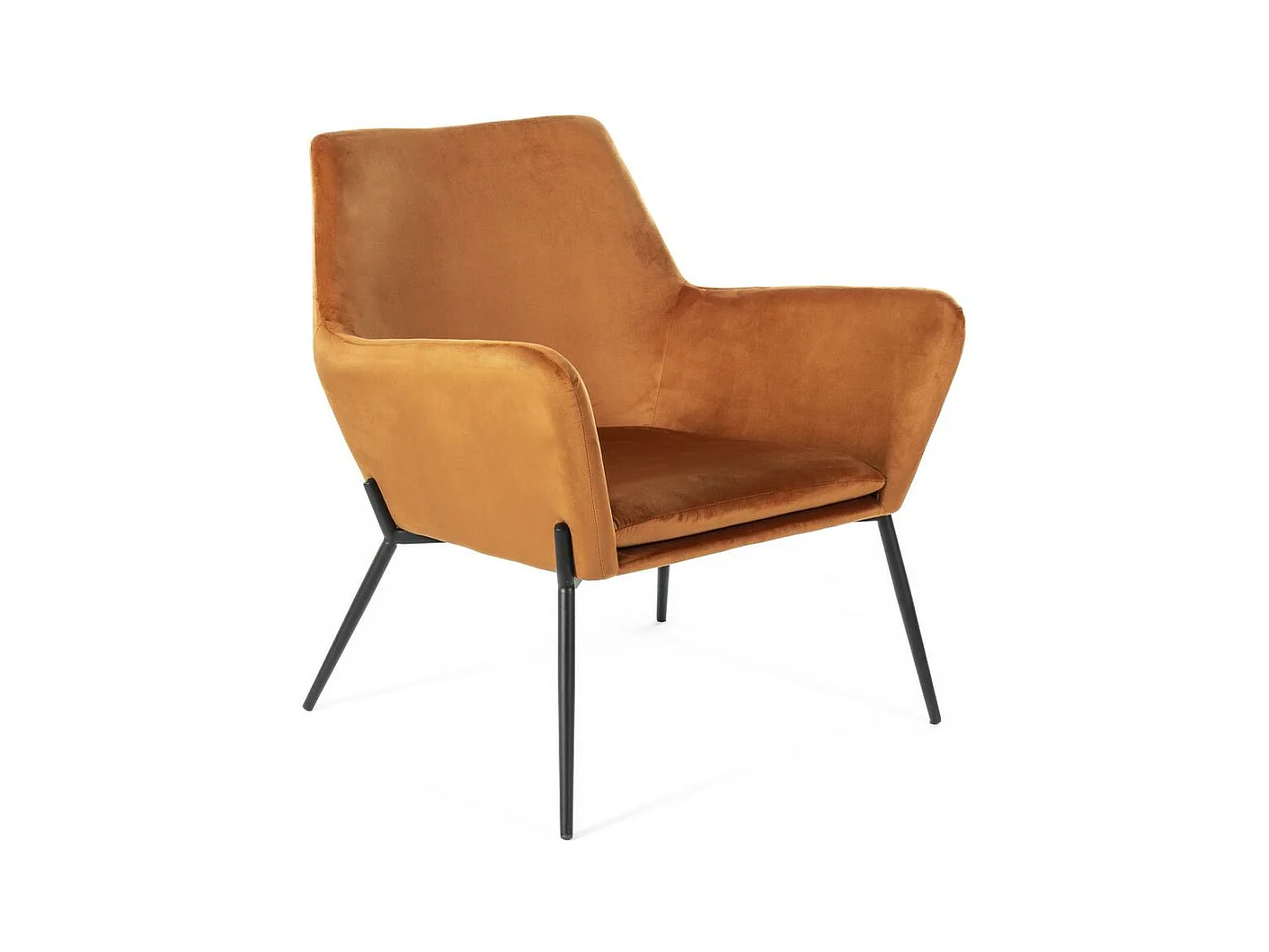 Gin Fauteuil en velours noir