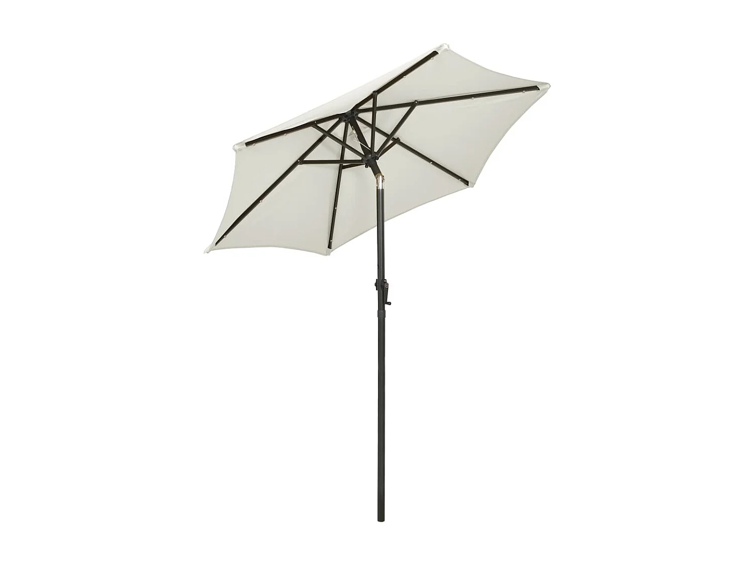 Parasol avec lumières LED Sable 200x211 cm Aluminium