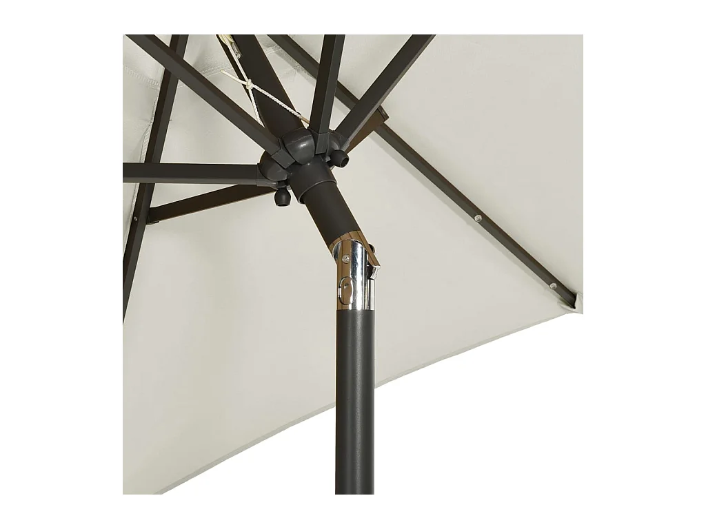 Parasol avec lumières LED Sable 200x211 cm Aluminium